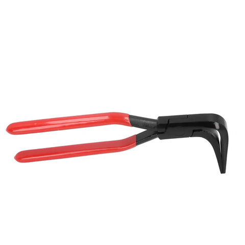 Close-up view of the 90-degree jaw from the Three Piece Pro Grade Heavy Duty Metal Bending Pliers Set for precise sheet metal forming and flattening.