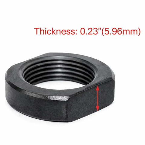Top Shelf 5 8 24 Black Steel Jam Nut Pair Made For 308 And 7 62 Rifle Systems Featuring A Durable Black Oxide Coating And Precision Cnc Build To Lock Hardware Securely While Keeping Every Range Session Running Smooth As Silk