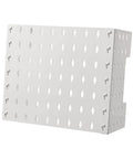 Slick Wall Mounted Pegboard Organizer With Hassle Free Punch Free Design And Legit Abs Durability For Garage Shop and Home Gas Water Heater Pipe Cover, white with perforated design.