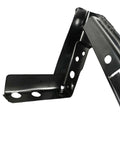 Close-up view of black metal front bumper bracket and headlight mounting bracket for Honda Accord 2003-2007 left and right sides.