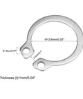 Diagram of 17mm External Circlips C Clip Retaining Rings 304 Stainless Steel Shaft Snap Rings Set of 50 for Machinery and Equipment