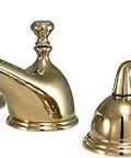 Widespread Lavatory Faucet In Polished Brass Finish Built Like A Tank With Solid Brass Construction Deck Mount 8 To 16 Inch 3 Hole Installation