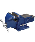 6 Inch General Purpose Bench Vise With 120 Degree Swivel Base And 5 Inch Jaw Opening, 3 Inch Throat, 30,000 PSI Gray Cast Iron
