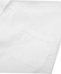 Close-up of white pocket on Pro Grade Lab Coat For Men And Women, Doctor Costume Ready, Ultra Comfortable Cotton Medical Coat