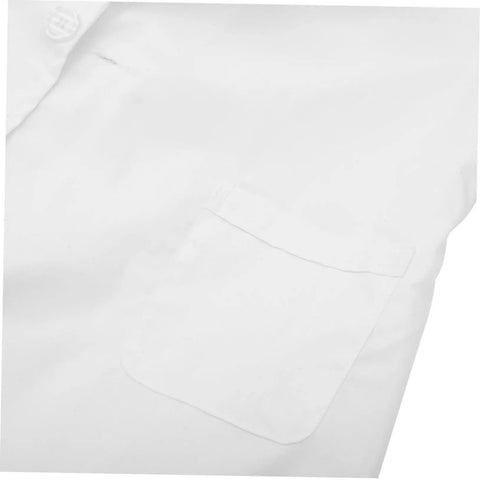 Close-up of white pocket on Pro Grade Lab Coat For Men And Women, Doctor Costume Ready, Ultra Comfortable Cotton Medical Coat
