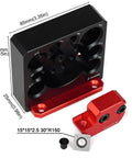 Heavy Duty Aluminum Adjustable Drill Dowel Jig With Carbide Cutter Bit For Sweet Round Profiles And Zero Hassle Woodshop Projects Quick Turn Knobs Covering Eight Through Twenty Millimeters, showing parts with dimensions and design.