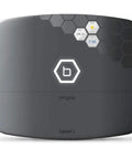 Front view of B-hyve XR 8 Zone Smart Sprinkler Timer with WiFi app control, showing hexagonal design and digital display