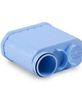 Top Shelf Coffee Machine Water Filter Replacement that softens rough tap water, blue plastic filter designed for espresso machines.