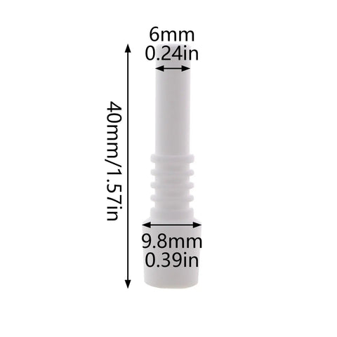 5 Pack White Ceramic Sandblasting Nozzles 40mm Length With 6mm Inner Mount Hole Replacement Part For Sandblasting Machines And Power Tools Durable Ceramic Build Heat Resistant And Abrasion Resistant For Long Lasting Use, 40mm nozzle with 6mm hole and 9.8mm base