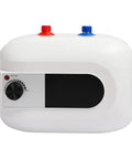 Compact Under Sink Mini Water Heater Delivers No Sweat Instant Hot Water For Kitchen Bathroom And RV 1.6 Gallon 1500W Electric Tank with controls.