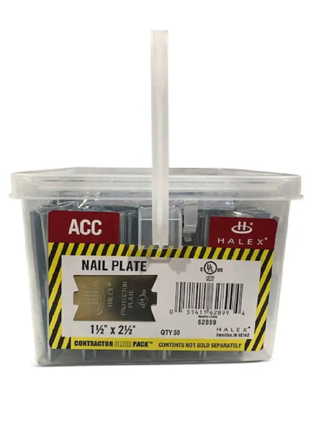 Bulk Nail Plate One And A Half Inch By Two And A Half Inch Tough As Nails Durable Steel Connector Plate Pack Of Fifty