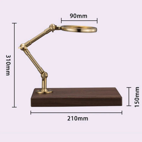 Solid Wood Base Brass Holder For Pour Over Coffee Dripper Stand With Rotating Detachable Rack Top Shelf Barista Brewing Accessory Countertop Vibes Clean Kitchen Flex Setup with adjustable brass arm.