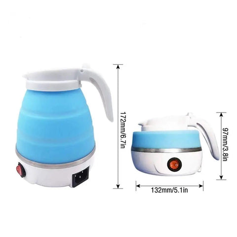 Travel Foldable Electric Kettle 0.6L 600ml Quick Boil In Four To Six Minutes For Coffee And Tea On The Go Collapsible Water Boiler