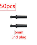 Garden Hose Adapter Kit With 25 50 Pieces PU Pneumatic Fittings 1 2 3 4 Way Straight Head Elbow Tee Plug Quick Connector For 6mm And 8mm Tube Hose Diverter Yellow Durable Leakproof Quick Connect Fittings For Easy On Off No Leak Design For Real Tough Jobs. 50pcs 6mm end plugs, black PU fittings