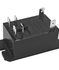 Close-up of Heavy Duty 24V AC Power Relay Pack of 2 DPST Normally Open Contact Form, showing terminals and mounting base.