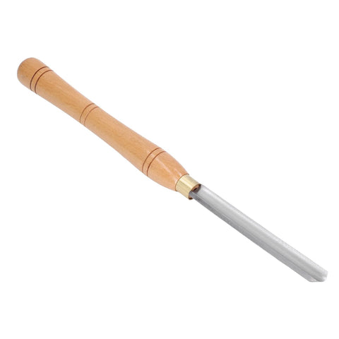 Wood lathe chisel with beach wood handle and steel blade
