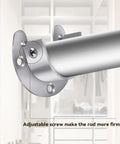Set Of 4 Heavy Duty Stainless Steel Wardrobe Brackets U Shaped Rod Sockets Flange 1-1/4 Inch Diameter End Supports For Closet Rods With Screws And Mounting Hardware, adjustable screw detail