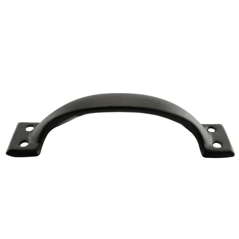 10 Pack 99mm Black Iron Door Handle Pulls With Screws For Doors And Drawers Vintage Surface Mount Hardware For Barn Doors Garage Doors Screen Doors Grilles Easy Grip Large Hand Clearance