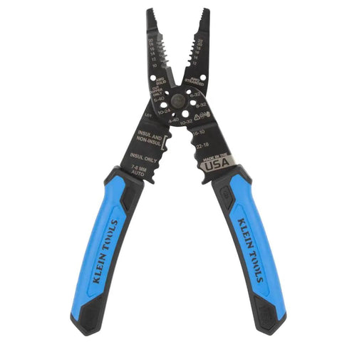 Pro Grade Long Nose Wire Stripper And Crimp Tool For 10 To 20 AWG Solid And 12 To 22 AWG Stranded Wire, Heavy Duty