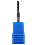 Beefed-Up 5-Piece Solid Carbide End Mills Set, 3/32 Inch Cutting Diameter, shown in blue casing
