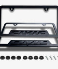 Two Pack Premium Aluminum Alloy Weatherproof License Plate Covers With Screw Caps And Bracket Holder For Cars, Built To Last