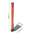 15 Inch By 3 Inch Garden Hoe Tool With Carbon Steel Anti Rust Construction And Welded Wood Handle For Loosening Soil Weeding And Digging