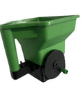 Green Handheld Garden Spreader for Seeds, Fertilizer and Salt Portable Manual Dispenser with Easy Grip