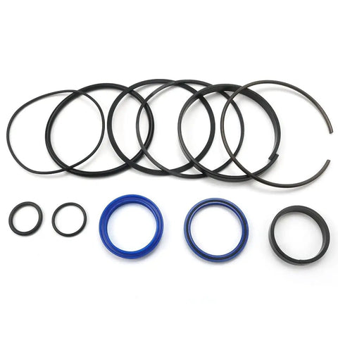 Hydraulic Log Splitter Cylinder Rebuild Seal Kit For 4.0 Bore And 1.75 Rod, Rubber And Plastic Seals displayed on white background