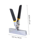Multifunctional Hand Seamer Tool For Ductwork And Steel Plate Folding Pliers With Non Slip Handle, dimensions shown.