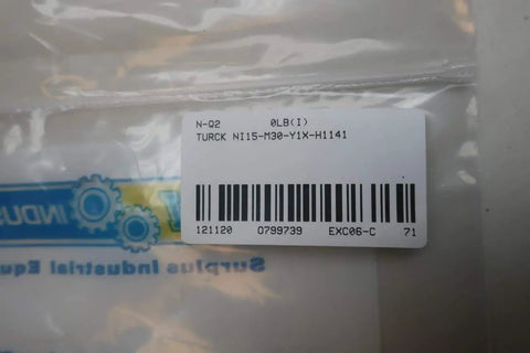 Inductive Proximity Sensor NI15 M30 Y1X H1141 8.2V DC label on packaged TURCK sensor