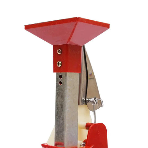 Adjustable Handheld Fertilizer Applicator For Garden And Lawn Manual Single Cylinder Planter Tool close-up view