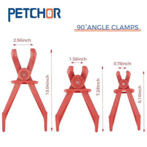 90-degree angle pliers from 6 Piece Hose Clamp Pliers Set With Flexible Pinch Off Pliers Straight Jaw And 90 Degree Angled Pliers For Flexible Hoses