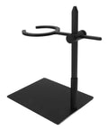 Heavy Duty Aluminum Pour Over Coffee Stand Adjustable Height And Angle Portable Dripper Holder with black finish and sturdy base.