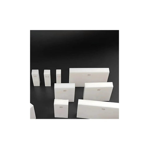 Pro Grade Ceramic Rectangular Gauge Block Set With 122 Pieces For Dead On Micrometer Calibration And Caliper Checking Built Durable For No Sweat Router And Table Saw Bench Work featuring various sizes numbered.