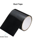 Self-Fusing Silicone Waterproof Seal Tape For Leaks In Pipes, Hoses, Tents, And Boats. Quick Fix Black 4 In By 5 Ft Patch And Repair Tape