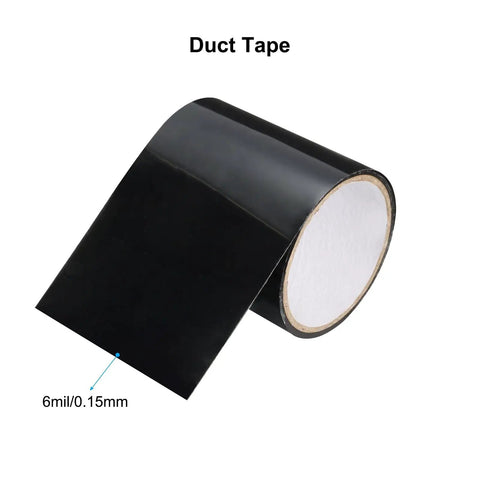 Self-Fusing Silicone Waterproof Seal Tape For Leaks In Pipes, Hoses, Tents, And Boats. Quick Fix Black 4 In By 5 Ft Patch And Repair Tape