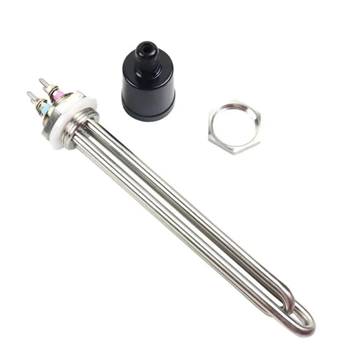 Heavy Duty 5500 Watt 220V Immersion Water Heater Built With Tough 304 Stainless Steel, including components and DN25 threads.