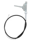 Rock Solid Compactor Throttle Cable Assembly 56035046 with metal lever and durable black cable for heavy duty job sites.