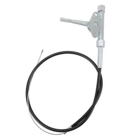 Rock Solid Compactor Throttle Cable Assembly 56035046 with metal lever and durable black cable for heavy duty job sites.