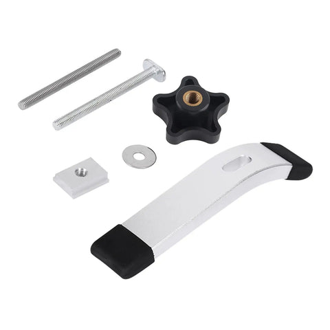 Fast Acting Hold Down Clamp Set For T Slot And T Track Workholding In Woodworking And Metalworking With Easy Positioning And Hand Knob components