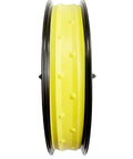 Side view of Beefy Fat Bike Front Wheel 20x4.0 With Double Wall Alloy Rim, highlighting yellow rim surface and bolt-on hub.