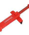 Two Piece Brick Line Puller Set With Leveling Wire Drawer Tool, DIY Friendly, Heavy Duty Masonry Clip Kit For Builders, Red Brickwork Line Puller