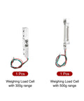 Pair Of Aluminum Load Cells 500g Capacity For Electronic Balances And Scales High-Accuracy Weigh Sensor Silver Tone 1 Pc Each