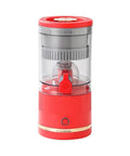 Cordless Electric Citrus Juicer For Lemons And Oranges With Rechargeable Battery One Touch Lemon Squeezer Portable Kitchen Orange Presser No Peeling Required For Fresh Juice On The Go in red.