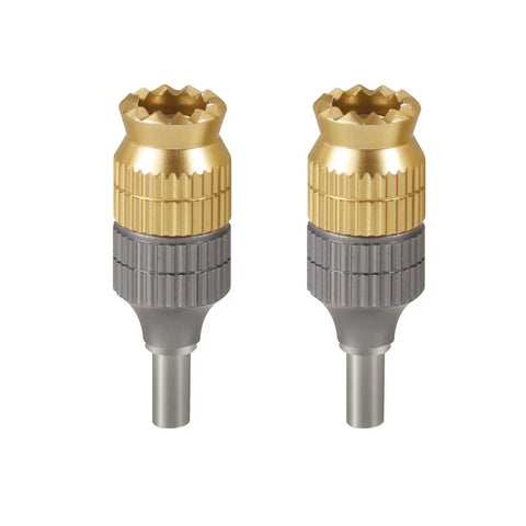 Beefed Up Aluminum Extension Joysticks For DJI RC Controllers, Adjustable Thumb Sticks From 0.98 To 1.22 Inches, gold and grey