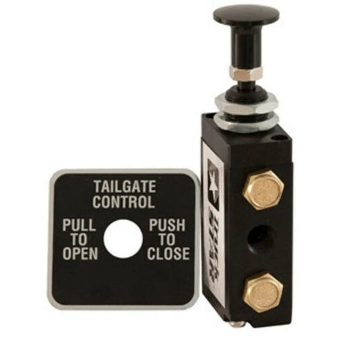 4 Way 2 Position Manual Air Valve with Five One Eighth Inch NPT Ports for Tailgate Setups and Control Plate
