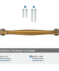 10 Pack 4 Inch Center To Center Antique Brass Cabinet Pulls with screws for installation, solid zinc alloy construction.