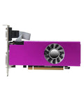 Silently Smooth Fanless Graphics Card For Rx550 With 4GB GDDR5 in purple, compact PCIe adapter for quiet cooling.