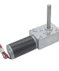 Heavy Duty DC Worm Gear Motor With Kickass 70Kg Cm Torque And Built Tough Metal Gears For Solid 12V Or 24V Power with a 51mm D shaft.