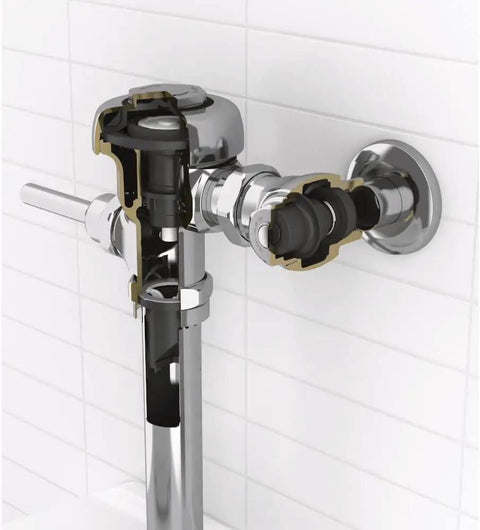 Exposed Manual Water Closet Flushometer Built Tough For Real World Commercial Restrooms With 1.6 GPF Flush Valve interior view